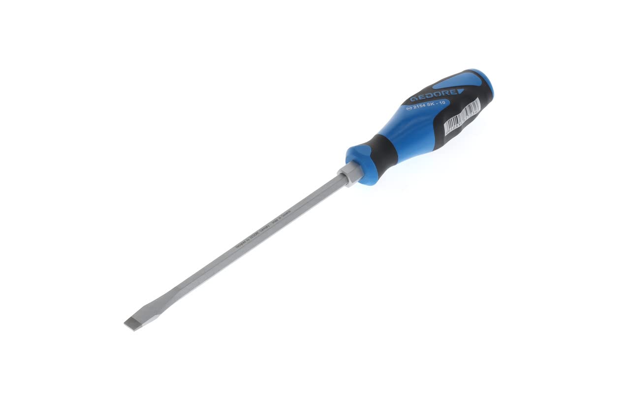 GEDORE Screwdriver slotted with striking cap, Screwdriver, 3-component handle, length 320 mm, Tool, 2154SK 10