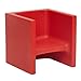 ECR4Kids Tri-Me Adaptable Kids Cube Chair, Convertible Chair for Kids and Toddlers, Portable Plastic Play Seat and Table, Red