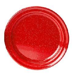 GSI Red Enamelware 10" Plate