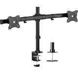 VIVO Dual Monitor Curved Horizontal Array Desk Mount Stand fits Screens up to 27" (STAND-V002E)
