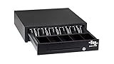 EOM-POS Cash Register Money Drawer. Compatible with Square Stand [Receipt Printer Required]. Includes Built in Cable to Connect to Receipt Printer. (Printer Driven)