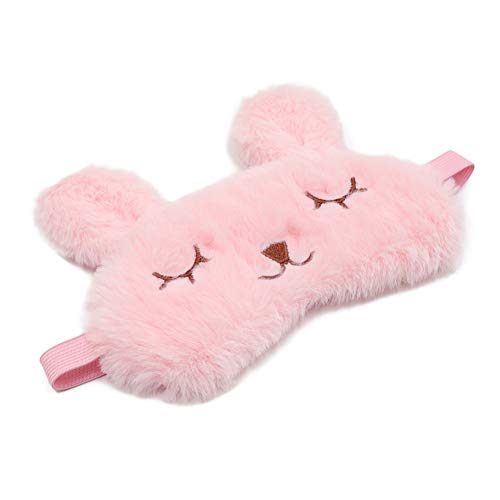 ZTL Cute Animal Eye Mask Soft Plush Sleep Masks for Women Girls Home Sleeping Traveling