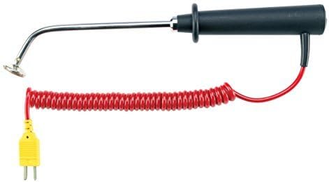 Comark Instruments SK42M Grill Surface Probe with 45 degree Crank, Type K Thermocouple, Curly Lead, Up to 482 degrees F/250 degrees C by Comark Instrument