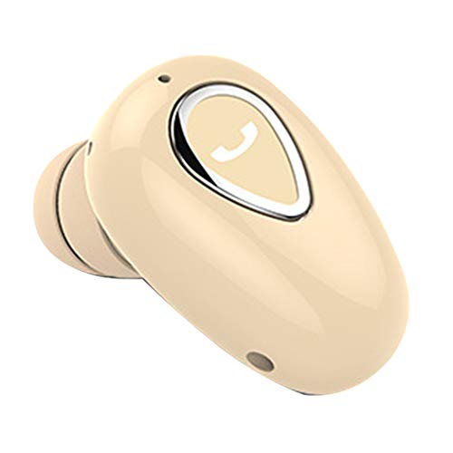 Bluetooth Headphone, IEnkidu Wireless Sport Earbud 8 Hours Talking Time HD Microphone Bluetooth Headset One Piece (Natural)