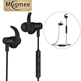 Mugmee Bluetooth V4.1 In-Ear Noise Cancellation Hands-free Headphones with Mic for iPhone, Samsung Galaxy, and Other Bluetooth Devices