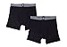 Men's Athletic Boxer Briefs in Bamboo Viscose - 2 Pack Underwear by Texere (Black, Large) Holiday Gift for Guys MB6303-BLK-L