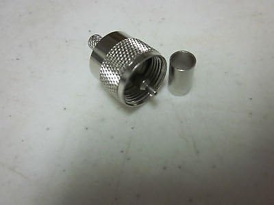 LOT OF ~ 2 ~PL-259 CRIMP-ON TYPE CONNECTOR FOR RG59 CB RADIO COAXIAL CABLE 56206