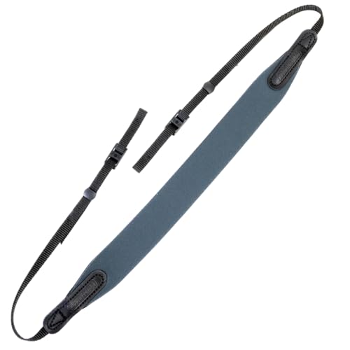 OP/TECH USA E-Z Comfort Neopren-Umhängegurt – leicht, gepolstert, verstellbarer Gurt für DSLR, spiegellos & Fernglas (Anthrazit) – Made in USA