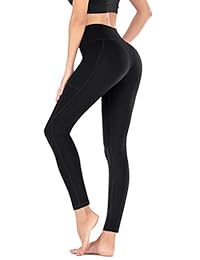 Heathyoga Pantalones de yoga con bolsillos extra suaves Leggings con bolsillos para mujeres no transparente cintura alta Entrenamiento Leggings
