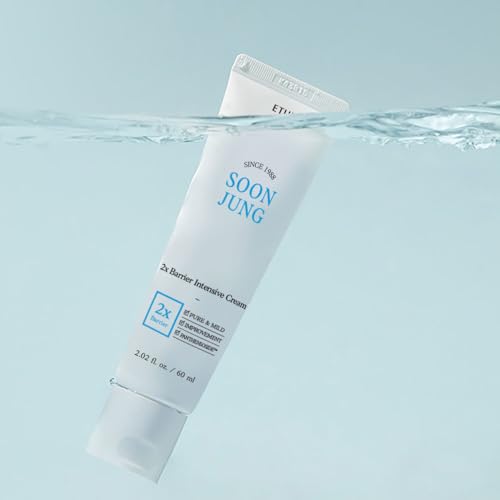 ETUDE SoonJung 2x Barrier Intensive Cream Original, Face Moisturizer, Shea Butter Hydrating Facial Cream for Sensitive Skin, Water-oil Balance & Panthenol, Korean Skin Care (2.02 Fl Oz)