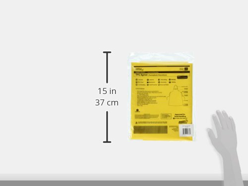 KLEEN HANDLER Waterproof TPU Bib Apron with Adjustable Neck, Yellow, 11.8 Mil