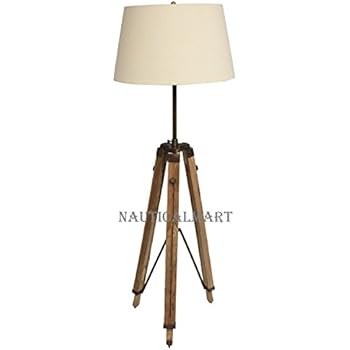 Nauticalmart Surveyor Height Adjustable Tripod Floor Lamp For