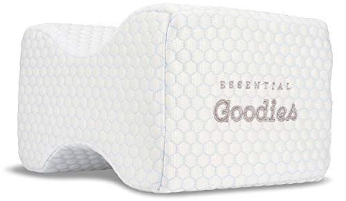 Essential Goodies Knee Pillow, Leg Wedge Contour for Comfortable Sleeping Posture- Memory Foam, Orthopedic Lift-Bolster-Positioner for Knee, Lower Back, Post Surgery, Sciatica, Pregnancy, Hip and Join