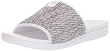 FitFlop Women's ARTKNIT Slide Sandal, white mix, 9