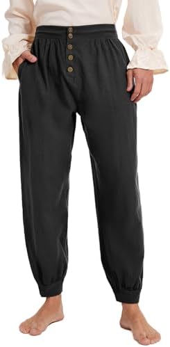 Prendas Góticas Poliéster Negro Pantalones Góticos Victorianos Para Hombre - Estilo Steampunk Y Vintage, En Poliéster | Ideales Para Cosplay, Fiestas O Estilo Alternativo Pantalon Traje Hombre