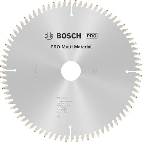 Bosch 1x PRO Multi Material Kreissägeblatt, 216 x 2,5 x 30 mm, T80