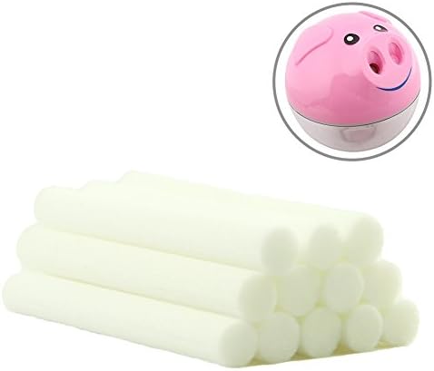 Pig Humidifier Filter, ZELAF [SGS Cert.] 12 Pack 3.1 x 0.31inch Replacement Sponge Wick Filters for the Pig Diffuser, Aromatherapy Diffuser, Air Humidifier, Air Purifier, Essential Oil and More