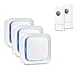 Wireless Doorbell Coolqiya Door Bell Chime with 2 Waterproof Transmitters and 3 Plug-in Receivers for Home 52 Ringtones