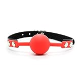 MyCHIC Open Breathable Leather Paly Ball for Men Women (Red)