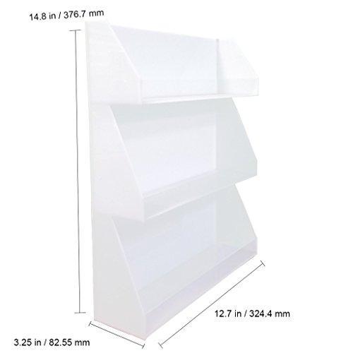 Pana Brand Big Acrylic Display Organizer Rack (Fits Spice Bottles, Nail Polish, Jars, and More) (WHITE)