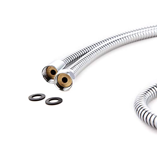 AweLife 70-inch Flexible Stainless Steel Hose, Bidet Toilet Sprayer Accessories, Bathroom Handheld Shower Replacement Hose, Chrome - Thumbnail 2