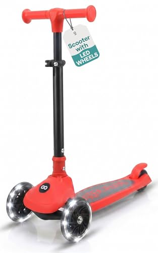SereneLife 3 Wheel Scooter for Toddlers and Kids – Foldable Kid Scooter