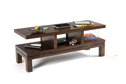 Riddhi Siddhi Home Decor Sheesham Wood Entertainment Unit for Living Room | Brown Finish