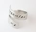 Customize Me Wrap Ring - Twist Ring - Your Own Text, Saying or Date