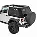 Bestop 54852-17 Trektop Pro Hybrid Soft Top w/ Tinted Sliding Side Panels for 2007-2018 Wrangler 2-Door