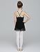 Ballet Leotard for Toddler Girls with Lace Skirt Tag110 (Black, 2T-4T, Height 39-44