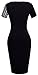 HOMEYEE Women's Vintage Short Sleeve Colorblock Illusion Cocktail Dress B315