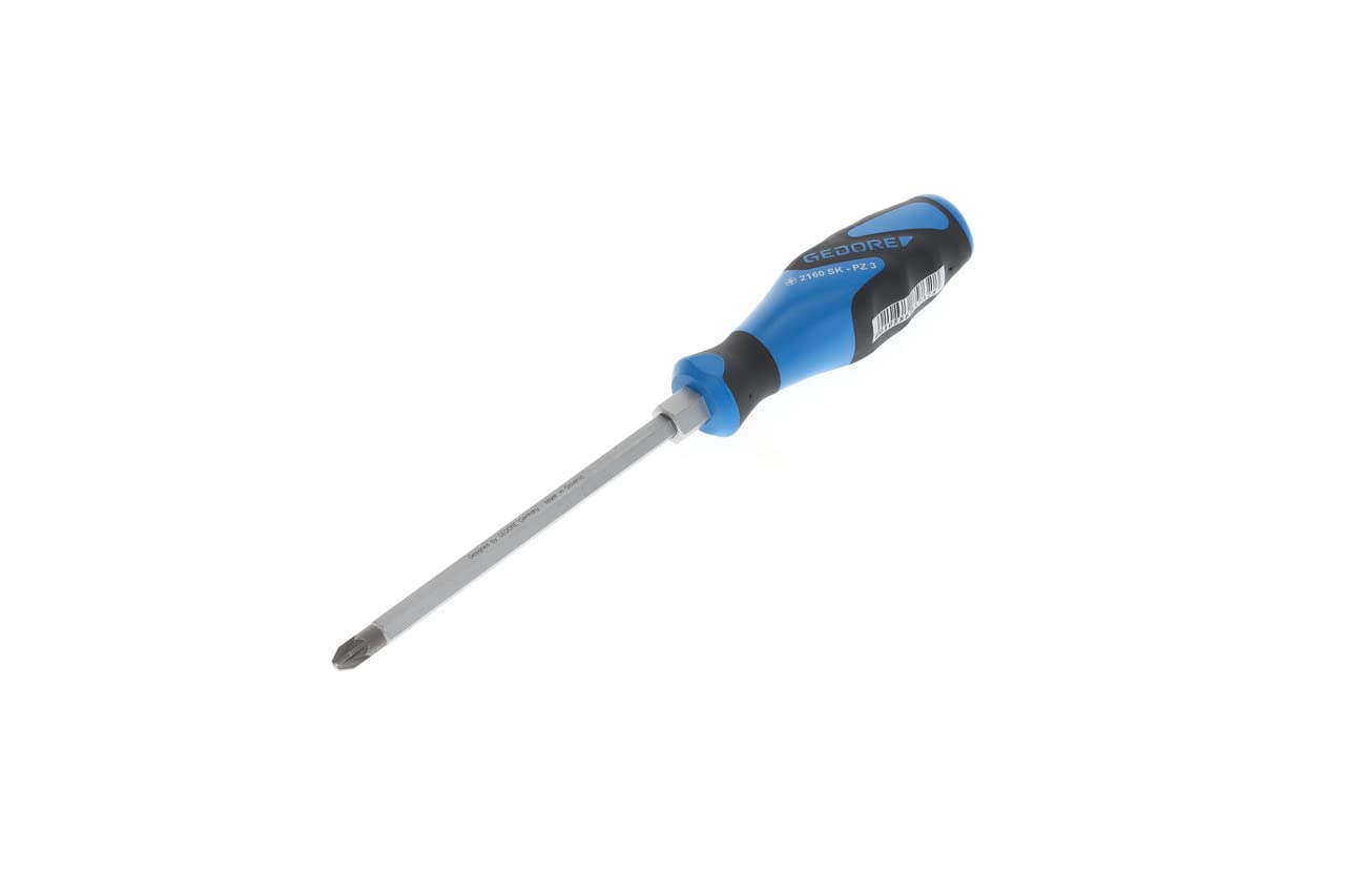GEDORE Screwdriver Phillips PH0 with striking cap, Screwdriver, 3-component handle, length 270 mm, Tool, 2160SK PZ 3