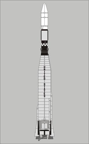 New Ware NW027 1/144 Atlas SLV-3 Agena D ATS Construction kit