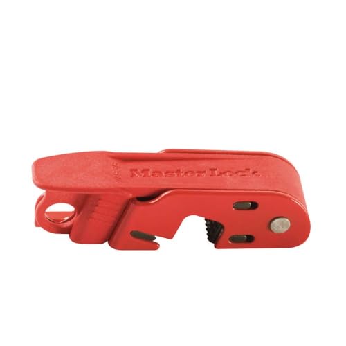 Master Lock 493B Grip Tight™ Circuit Breaker Lockout for Electrical Lockout on Standard Single and Double Toggles, 13 x 7 x 3 cm