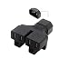 Duttek IEC 320 C14 to 2 C13 Y Splitter Power Adapter Connector Converter,NEMA 5-15R 2 in 1，C14 to 2 5-15R,3 Pin Male to 2x3 Pin Female