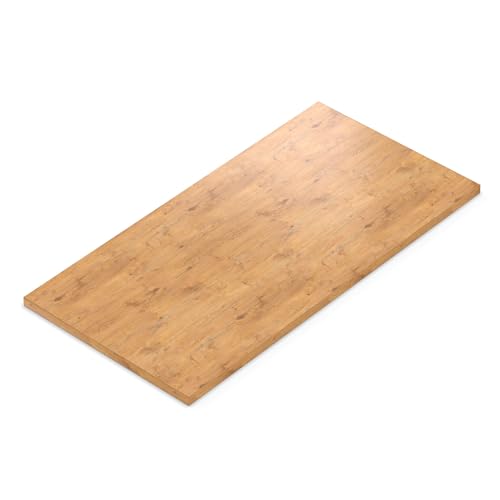 AUPROTEC Tischplatte 28mm Pale Lancelot Oak 180x80 cm I Spanplatte mit 2mm ABS Kante & PU-Verleimung I melaminharzbeschichtet I robust & wasserabweise