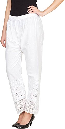 nice mode women's palazzos, xl (white)