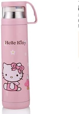 NLHPB Vacuum Cute Cartoon Creative Hello Kitty KT Cat Mug Stainless Steel Portable Female Student Children Water Bottle Kettle Insulation cup (Color : Pink, Size : 280ml)