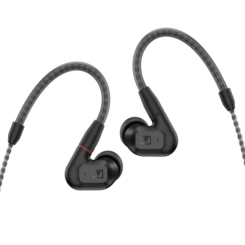 ゼンハイザー（Sennheiser）イヤホン 有線 IE 200 ブラック ダイナミック カナル型 オーディオファイル ゲーミング TrueResponseトランスデューサー ブレードケーブル イヤーフック イヤフォン デュアルチューニングシステム 【国内正規品】