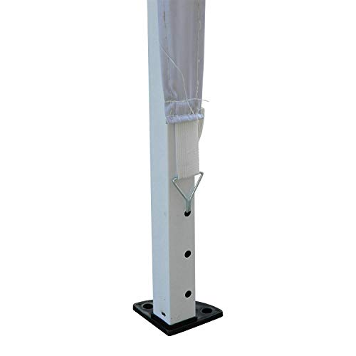 FDInspiration White 9.8x9.8 FT Pop Up Gazebo Canopy Party Tent Foldable Design Shelter Outdoor Sun Shade w/Storage Bag with Ebook - Thumbnail 6