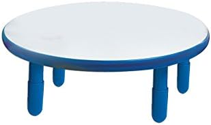 AngelesStore Kids Preshool Daycare Classroom Activity Baseline Round Table 36"x14" - Candy Apple Red