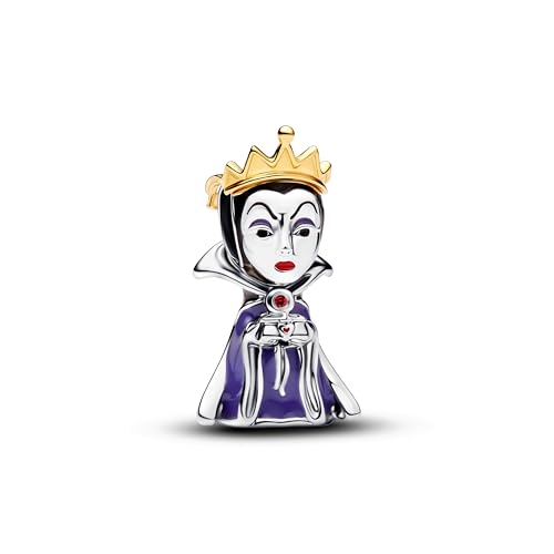 Moments Disney Villains 764380C01 Breloque en Argent Sterling avec Alliage plaqué Or 14 carats et Cristal de Culture Compatible Moments