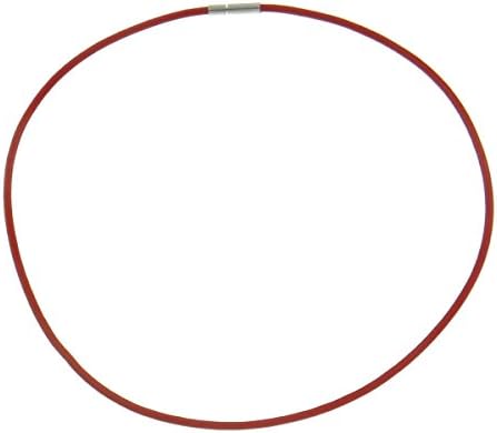 Leather necklace cord, surfer, surf style, red, 2.5mm