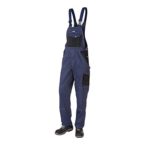 J.A.K. 920752B120 Serie 9207 - Salopette 65% poliestere, 35% cotone, 66 L (47/35), colore: petrolio/nero