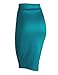 MBJ WB700 Womens Scuba Midi Skirt XL Jade
