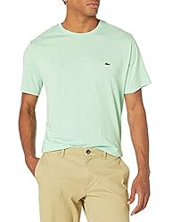 Lacoste mens Short Sleeve Crew Neck Pima Cotton