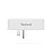 Nekmit 4.8A 24W Portable Dual Port Thin Flat USB Wall Charger with Smart IC, White - New Version