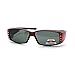 Womens Polarized Fit Over Glasses Sunglasses Rhinestones Rectangle Red