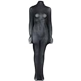 iEFiEL Womens Coverall See Through Stretchy Bedroom Spice Bodystocking Black One Size