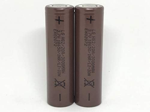 LG HG2 20A 3000mAh Battery Includes Storage Case - COMPLIANT VERSION (2 Batteries)